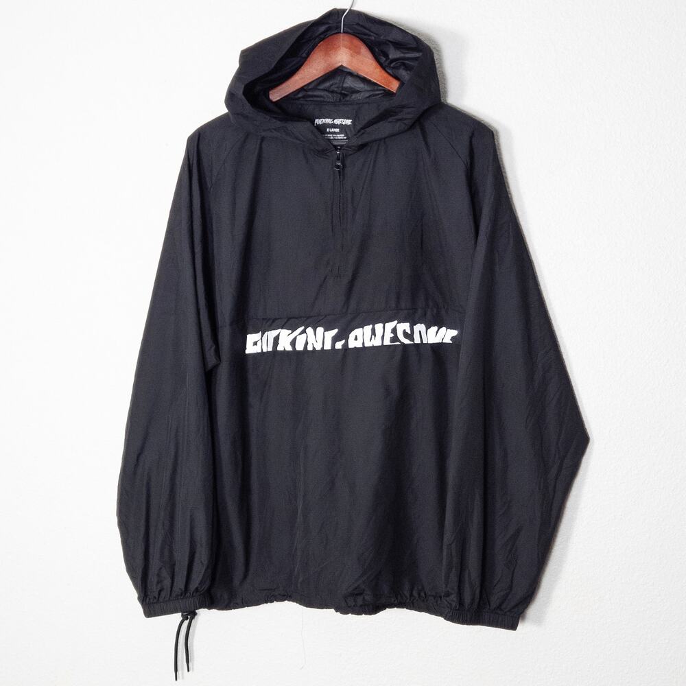 FA F*cking Awesome Black Pullover Jacket XL Minimalist Streetwear